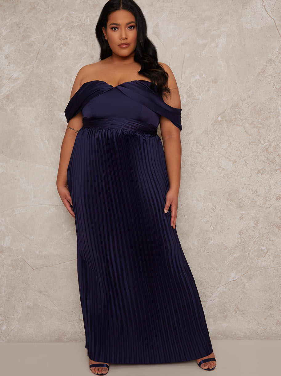 princess polly baby blue dress Wrap Front Maxi With Flutter Sleeves - Navy Blue