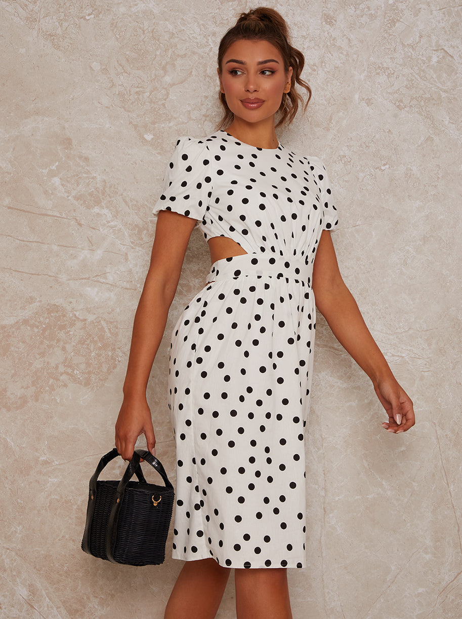 strapless open back dress Sky-Blue Backless Puff-Sleeve Midi Dress – trinarosh main image 0