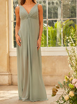 Knot Detail Maxi Dress in Sage
