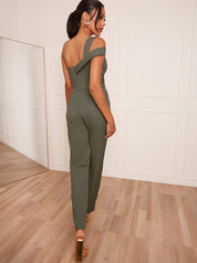 One-Shoulder Jumpsuit in Green