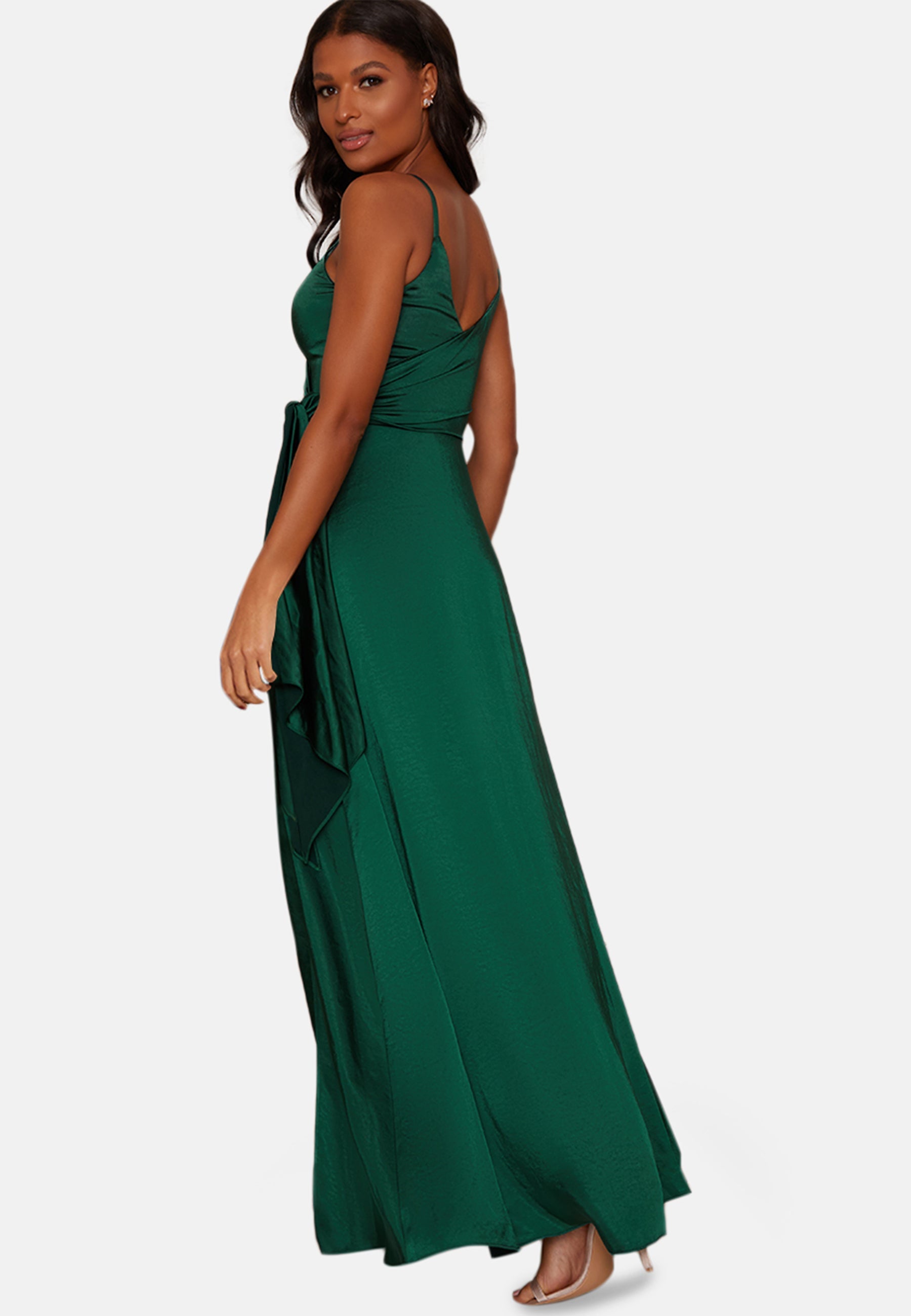 chi chi london green dress Chi Chi London Ruched Wrap Dress in Green. , Perfect