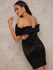 Bardot Bodycon Mini Dress in Black