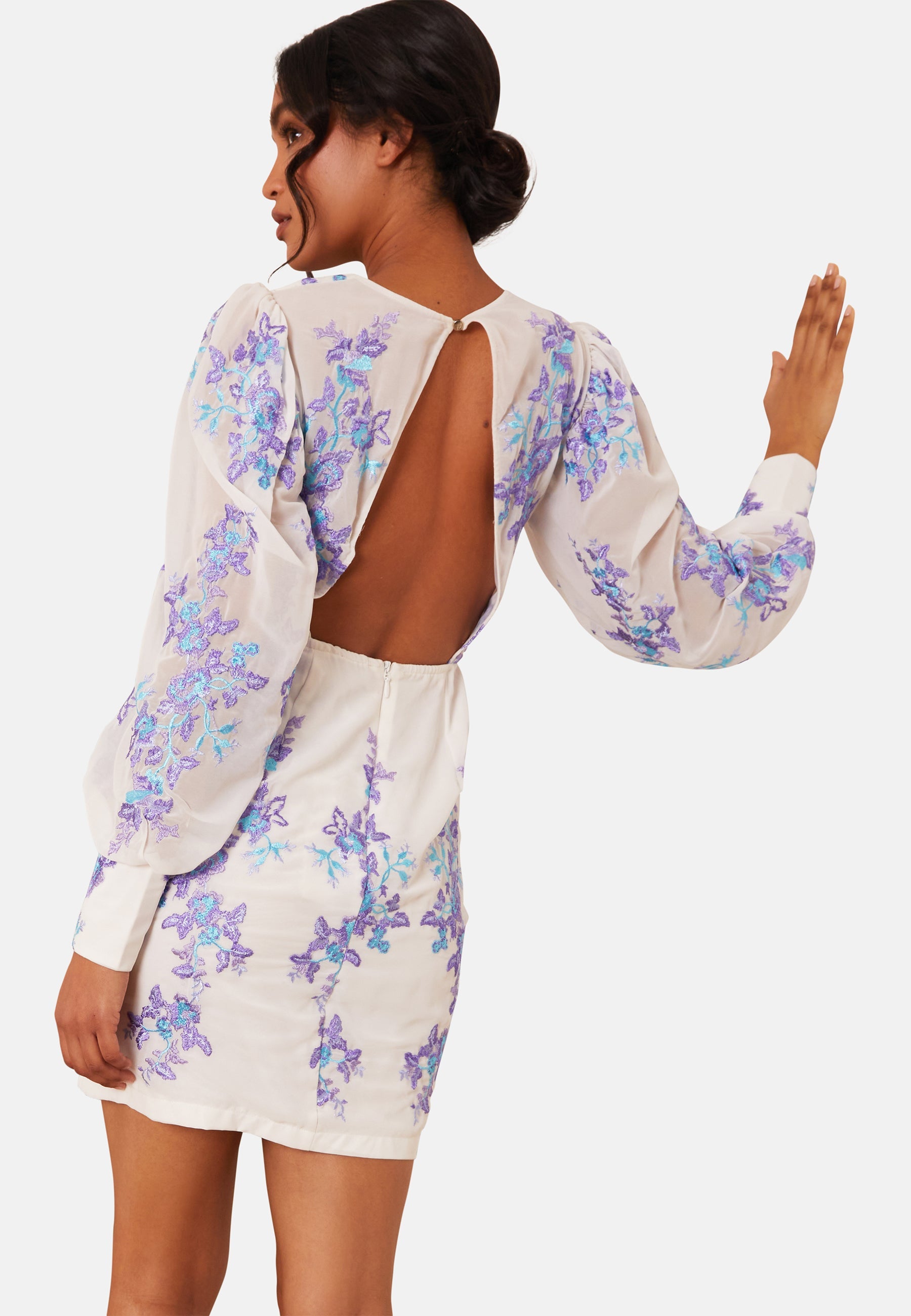 Floral Embroidered Mini Dress in White | Chi Chi London UK Floral Embroidered Mini Dress in White | Chi Chi London UK