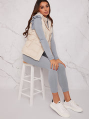 Two-Piece Ruffle Detail Loungewear Set in Blue