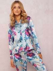 Floral Pyjama Set in Blue