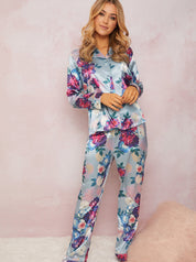 Floral Pyjama Set in Blue