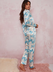 Zebra Print Pyjama Set in White