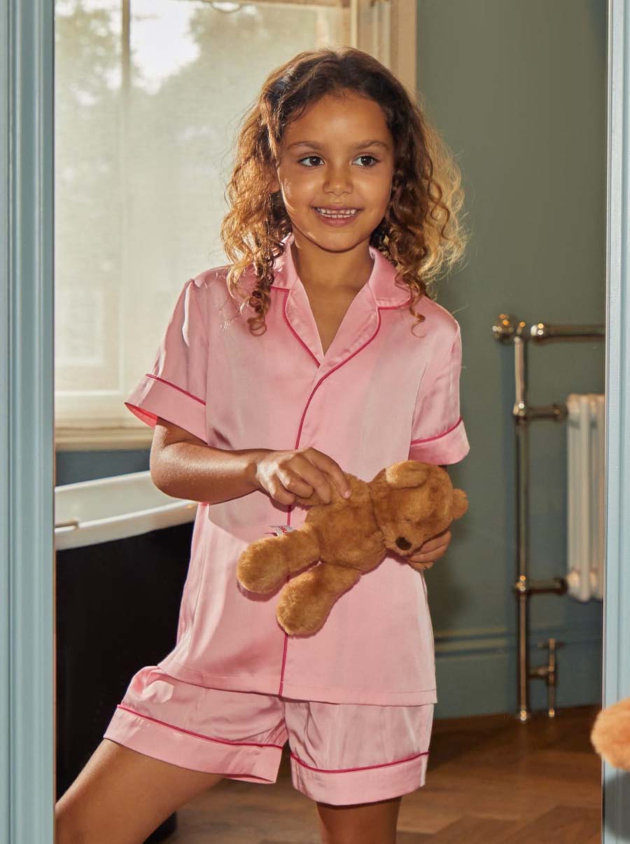 Girls Pyjama Short Set in Pink