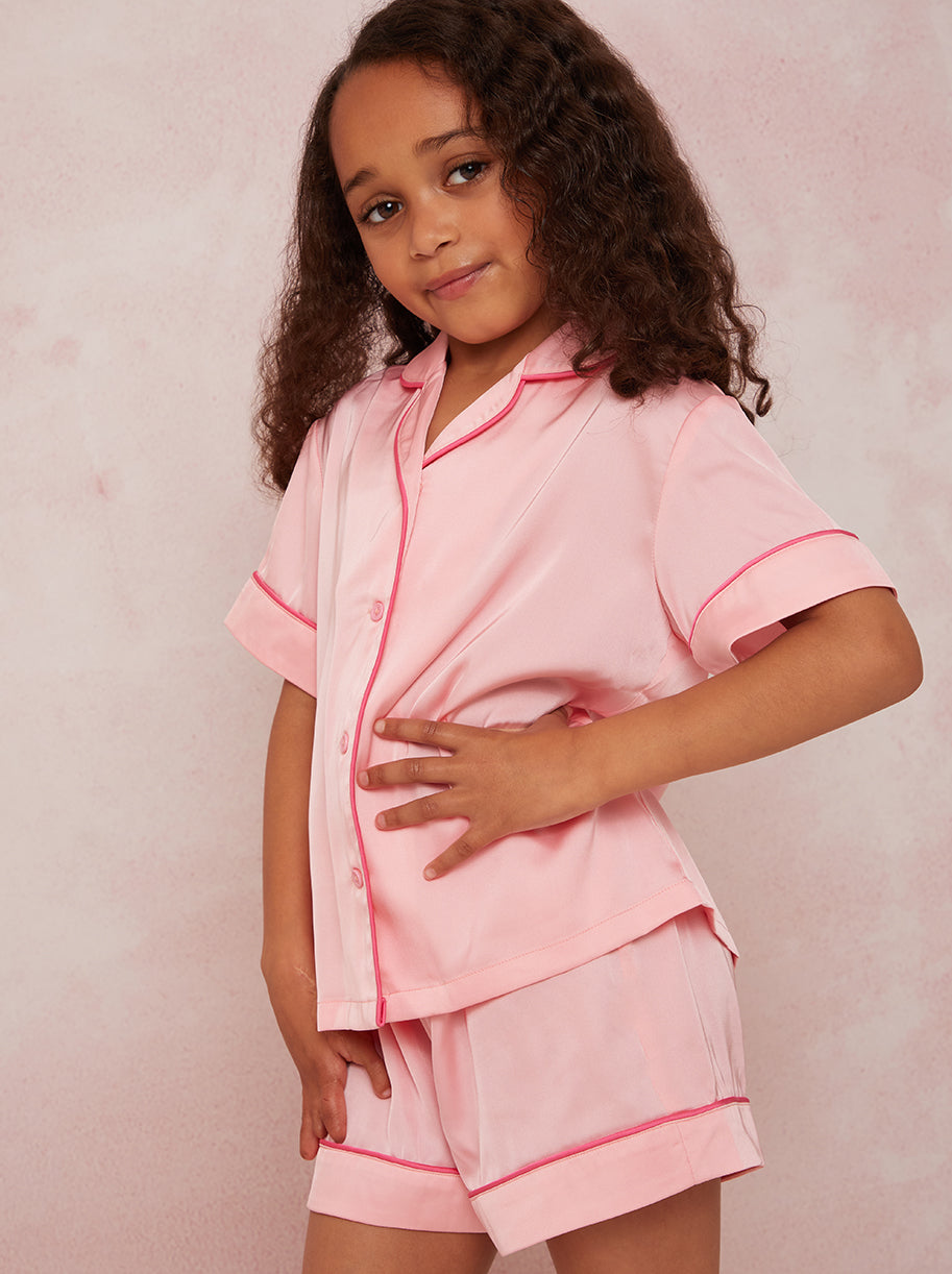 Girls Pyjama Short Set in Pink