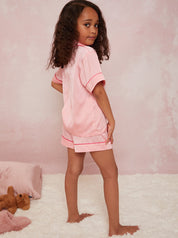 Girls Pyjama Short Set in Pink