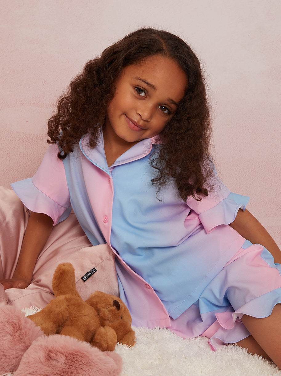 Girls Ombre Pyjama Short Set in Multi