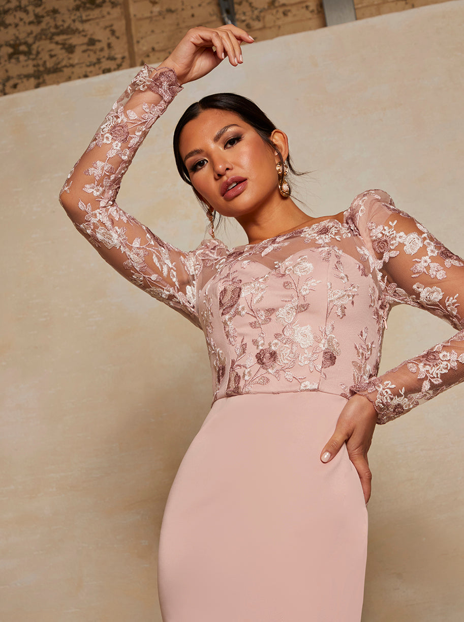 pink bandeau embroidered lace bodycon dress Floral Maxi PrincessAce especially with the Lulus Be Mine Forever Light Pink Floral Lace Ruched Bodycon Dress Pink Lace Embroidered Midi Dress