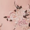 One Shoulder Peplum Floral Embroidered Dress in Pink