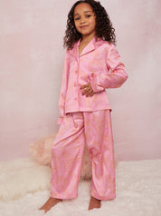 Girls Animal Print Pyjamas in Pink