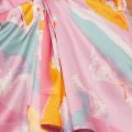 Twist Front Printed Top in Pink