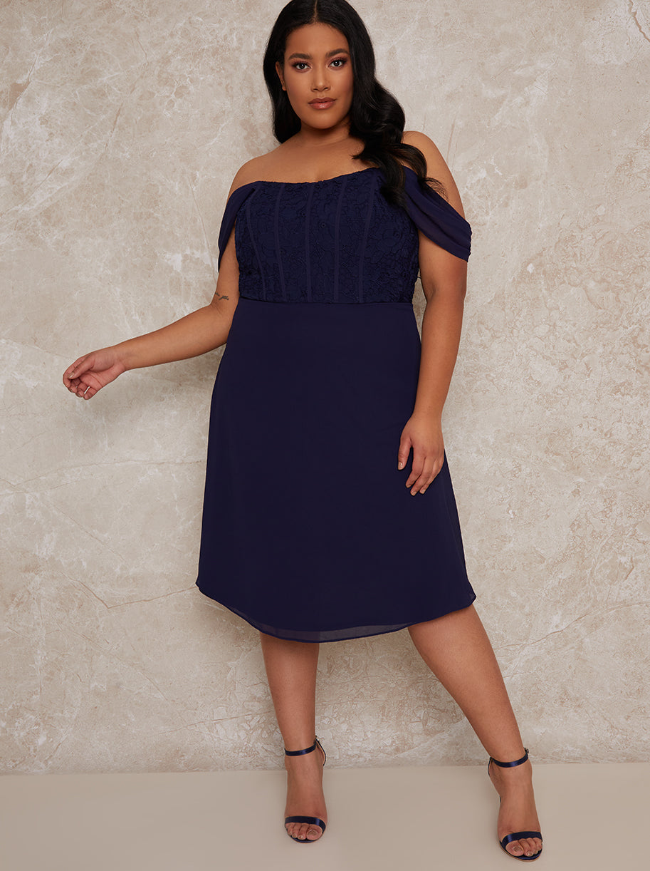 Plus Size Midi Dress | Elegant Plus Midi Dress with Sleeves | Chi Chi London UK Plus Size Midi Dress | Elegant Plus Midi Dress with Sleeves | Chi Chi London UK