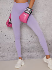 Mid Rise Sports Leggings in Purple