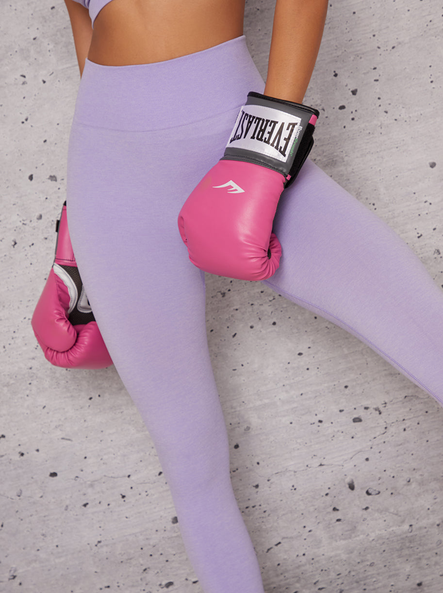 Mid Rise Sports Leggings in Purple