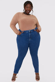 Stretch High Waisted Skinny Jeans