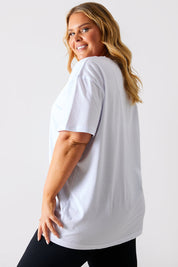 Ruched Longline Aysmmetric T-Shirt