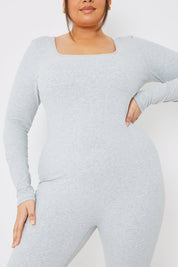 Long Sleeve Scoop Neck Unitard