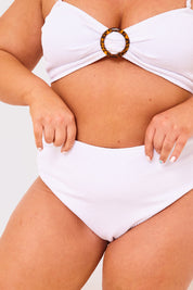 Controlled Textured Crinkle High Waisted Bikini Bottoms