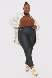 Coated High Waisted Jeans