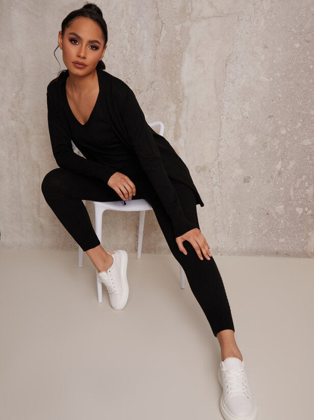 Knitted Vest in Black