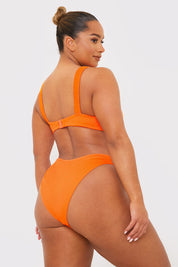 Ribbed Seamless Boomerang Bikni Bottom