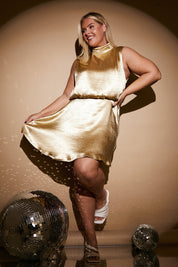 Liquid Satin Mini Dress