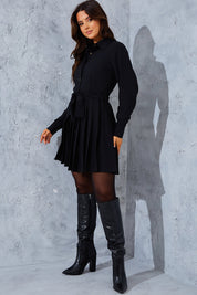Pleated Shirt Dress
