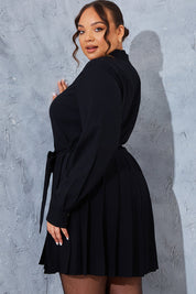 Pleated Shirt Dress