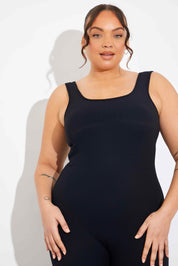 Built-In Bra Flare Leg Sculpt and Control Unitard