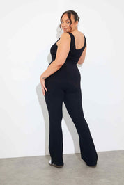 Built-In Bra Flare Leg Sculpt and Control Unitard
