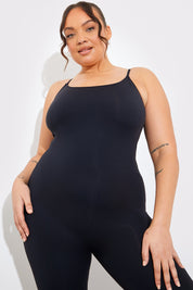 Contour Built-In Bra Scoop Neck Strappy Unitard