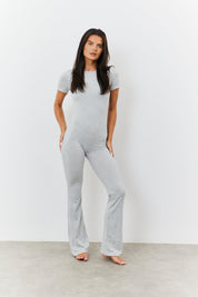 Sculpting Short Sleeve Wide Leg Jumpsuit