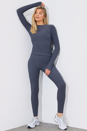 Rib Long Sleeve Top