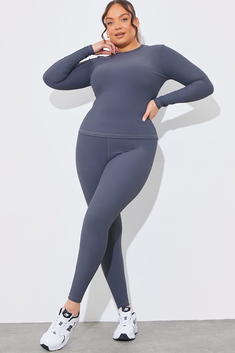 Rib Long Sleeve Top