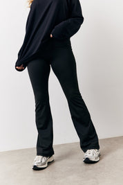 Black Flare Leg High Waisted Co-Ord Yoga Trousers