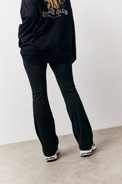 Black Flare Leg High Waisted Co-Ord Yoga Trousers