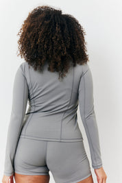 Soft Touch Seam Detail Zip Through Jacket