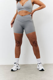 Soft Touch Cross Over Waist Cycling Shorts