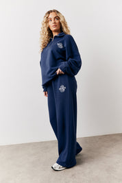 Navy Fits Graphic Straight Leg Co-Ord Jogger