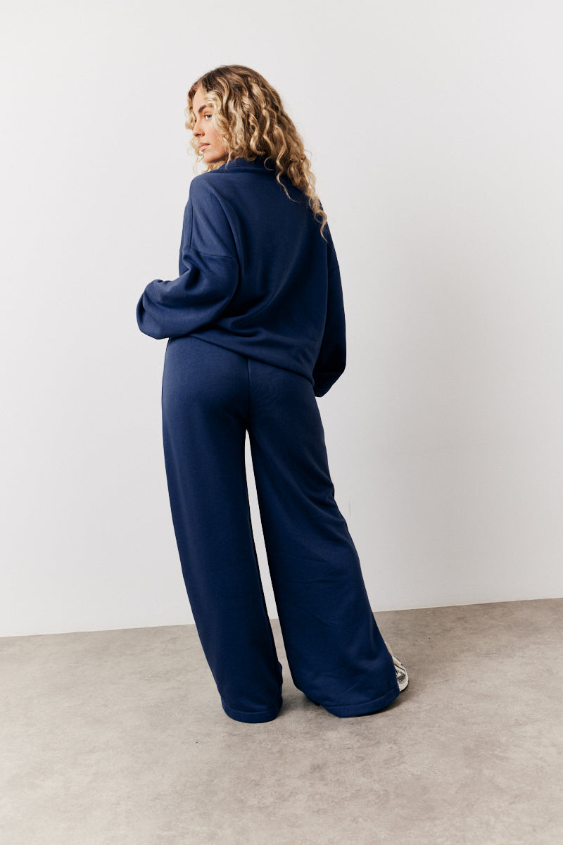 Navy Fits Graphic Straight Leg Co-Ord Jogger