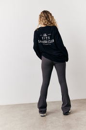 Charcoal High Waisted Sculpt and Control Kick Flare Ribbed Trouser