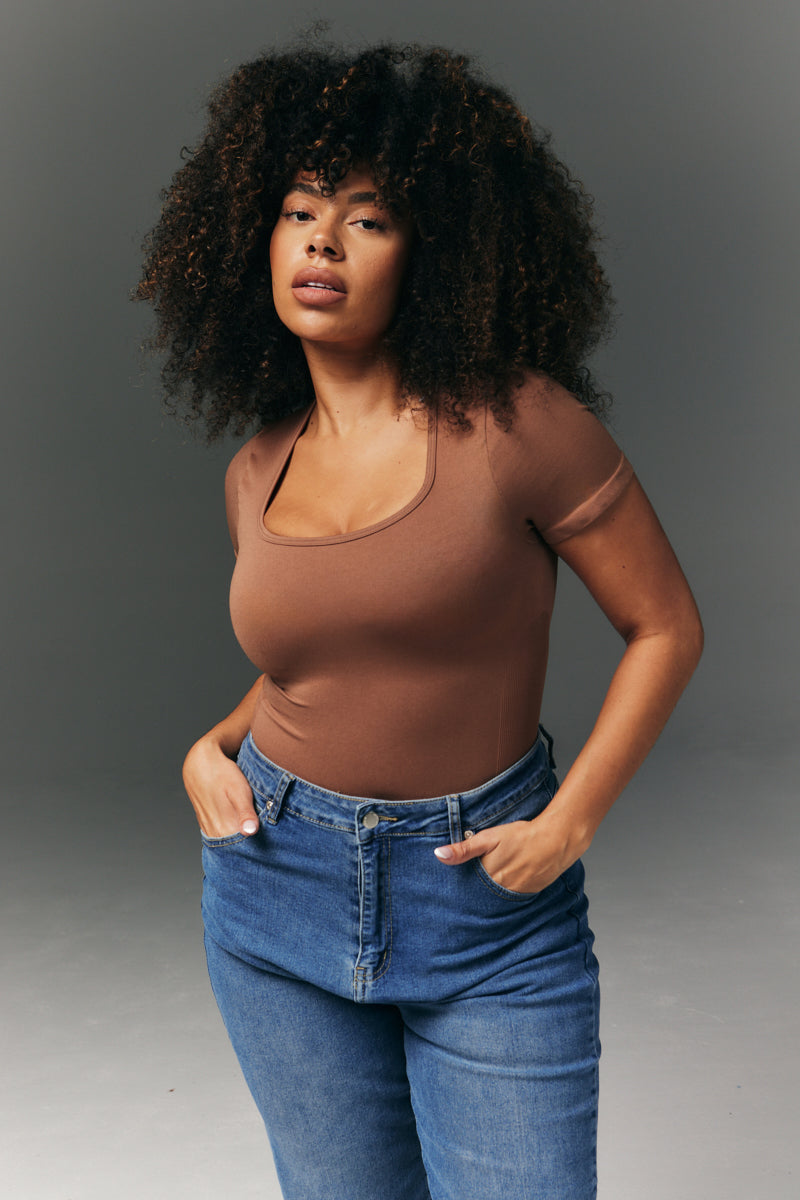 Seamless Scoop Neck Snatched Shapewear Top