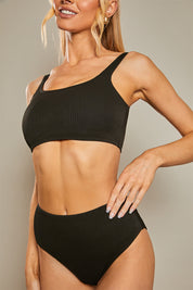 High Waist High Full Coverage Bikini Bottom