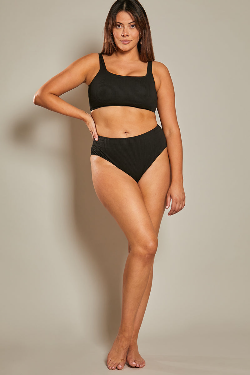 High Waist High Full Coverage Bikini Bottom