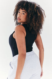 Built In Bra Sculpt & Control Racer Neck Bodysuit