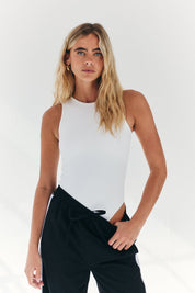 Built In Bra Sculpt & Control Racer Neck Bodysuit